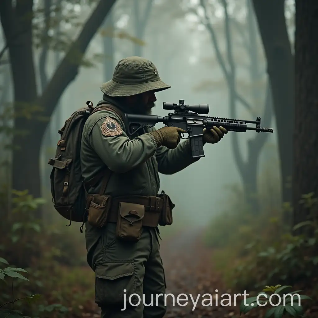 Kind-Hunter-with-Rifle-in-Forest