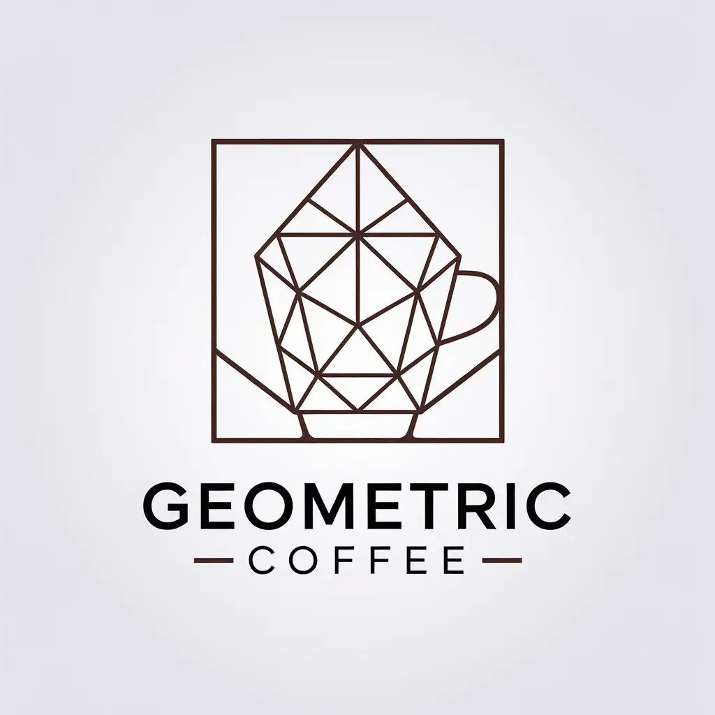 LOGO Design for Geometric Coffee Minimalistic Vector Design for Restaurant Industry