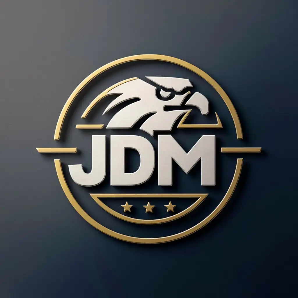 LOGO Design For JDM 3D Eagle Head Symbol with Text