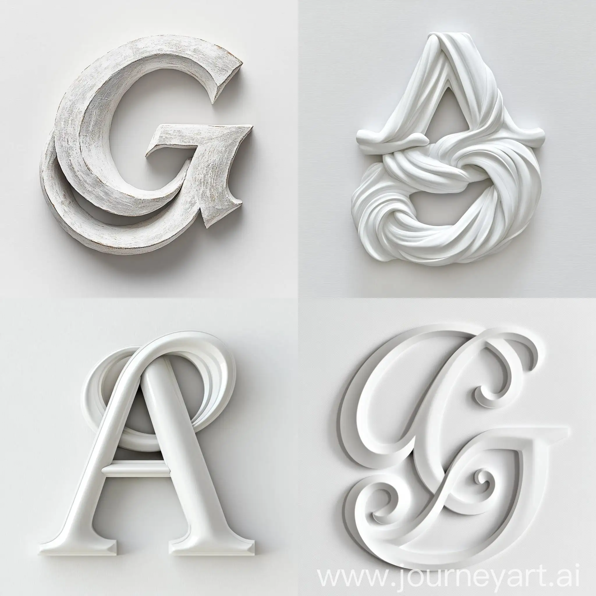 Interwoven-Capital-Letters-A-and-G-on-White-Background