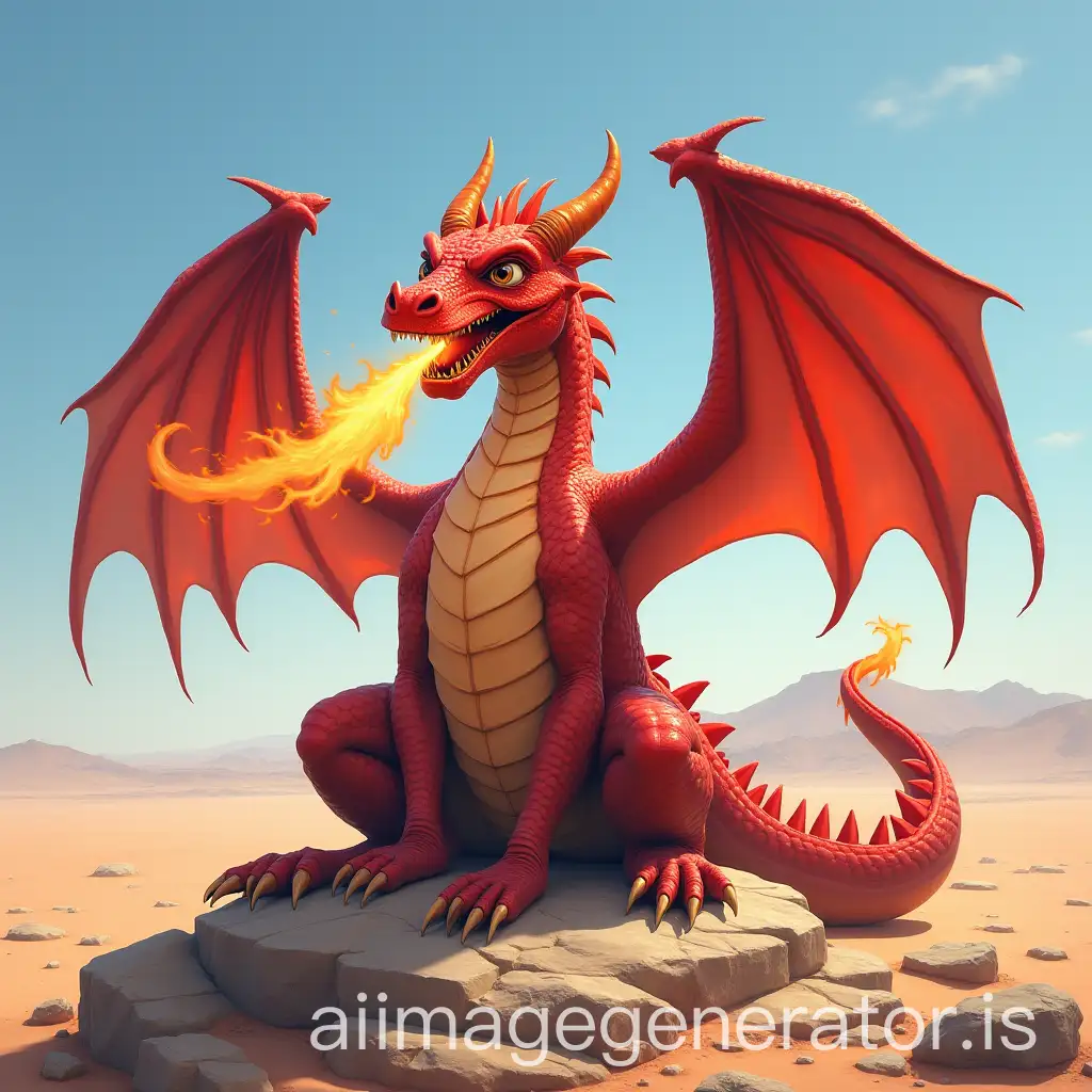 Powerful-Red-Dragon-Spouting-FireAI-Image-Prompt-Expansion-in-Atacama-Desert-Landscape