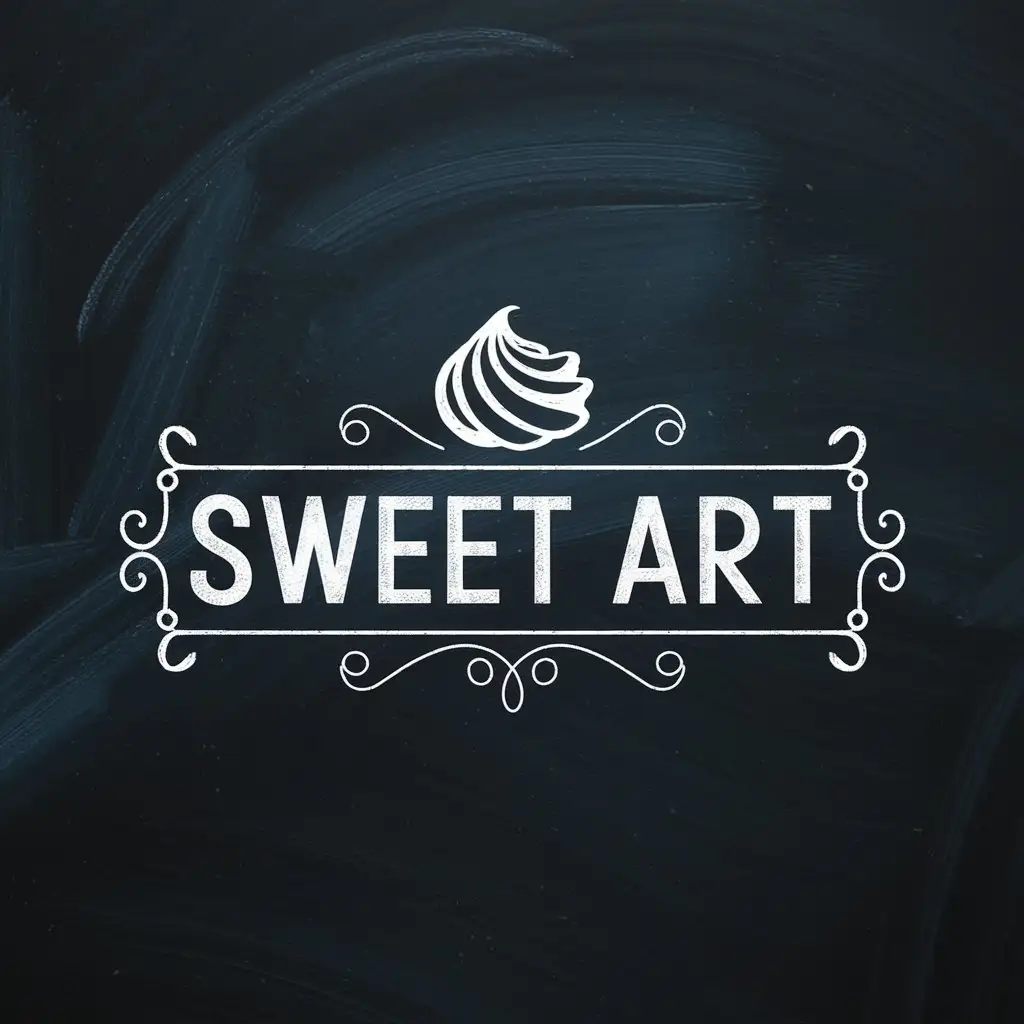 a vector logo design,with the text "Sweet art", main symbol:Zefir,Minimalistic,be used in Meal industry,clear background