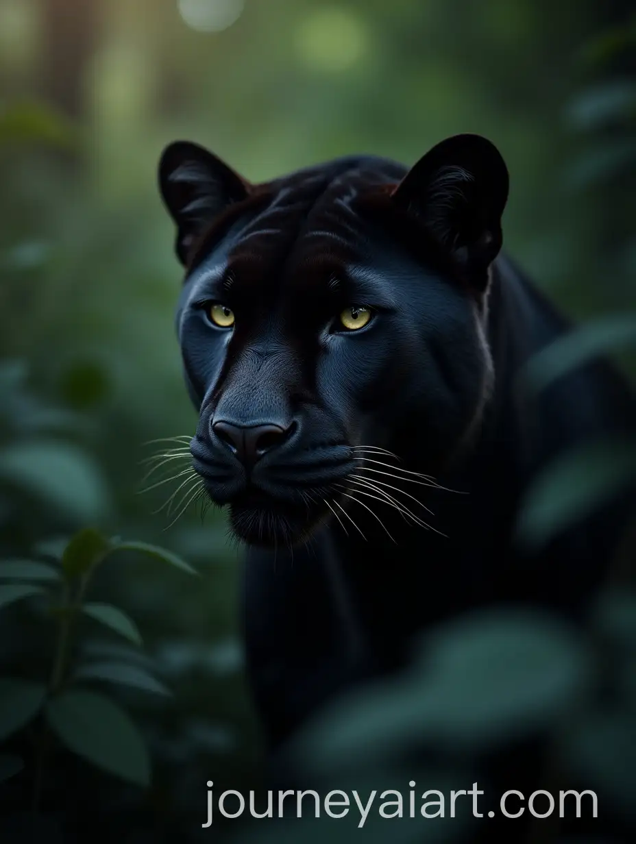 Majestic-Black-Panther-Captured-in-a-Lush-Jungle-Setting