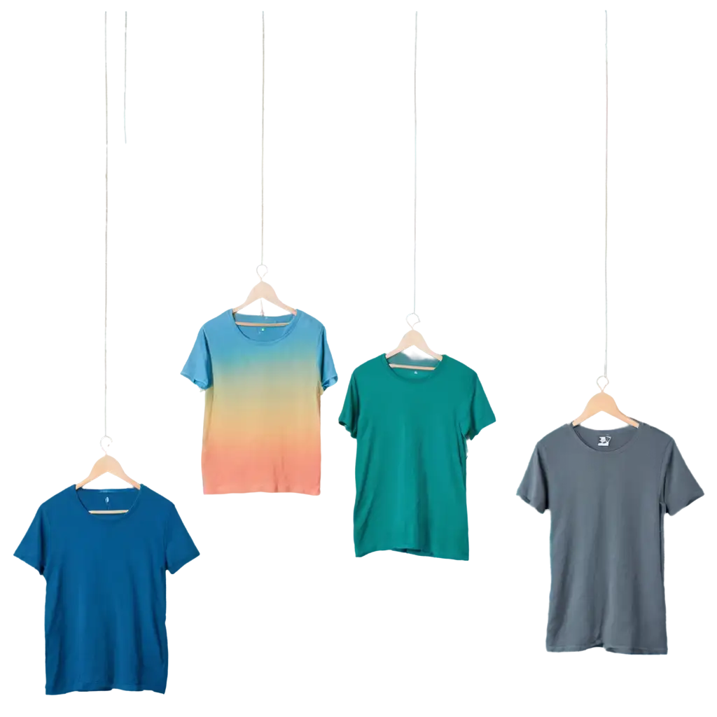 MultiColour-TShirts-Hanging-on-a-Store-PNG-Image-for-HighQuality-Visuals