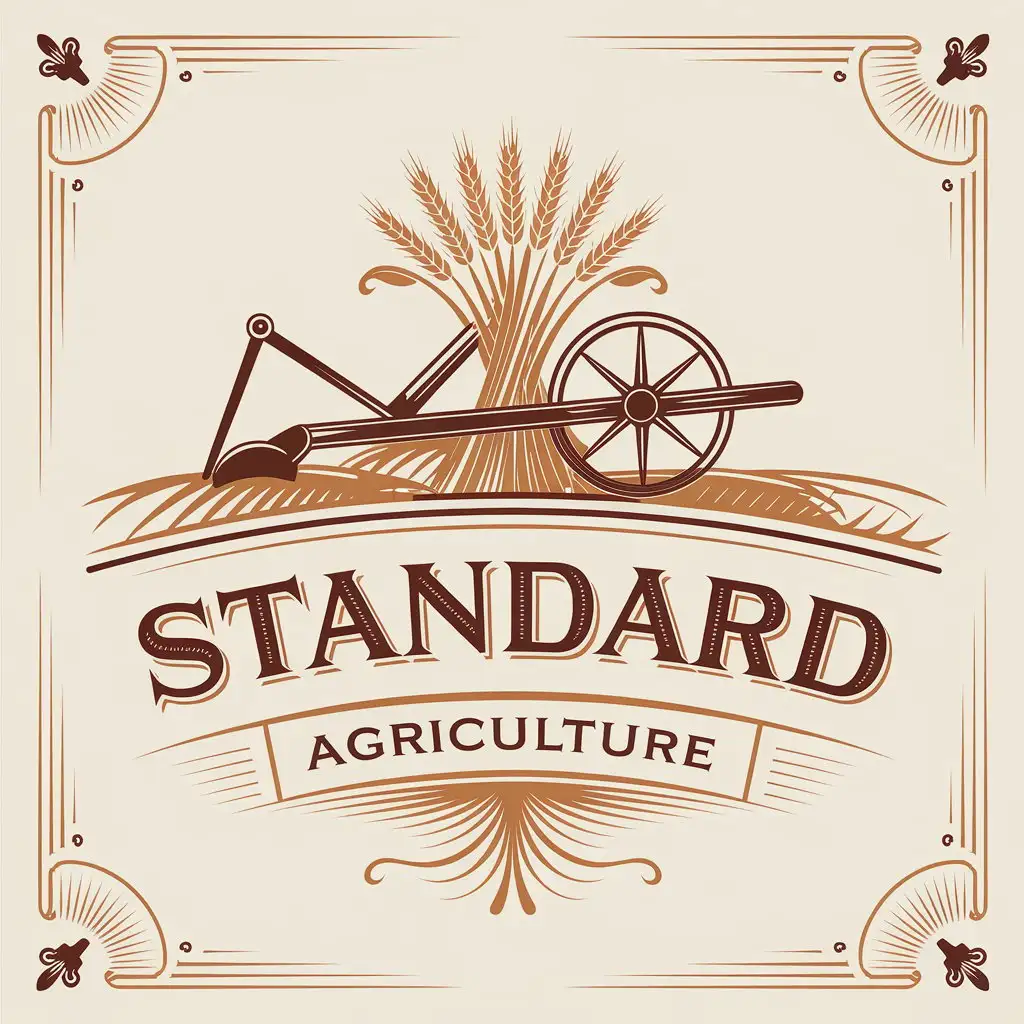 LOGO Design for Standard Agriculture Classic Vintage Aesthetic with Warm Colors and Intricate Details