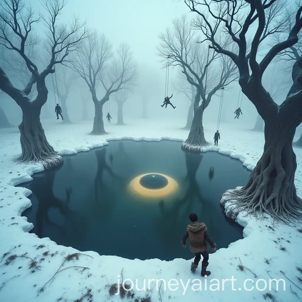 Terrifying-Alien-Eye-Beneath-Frozen-Pond-in-Snowy-Horror-Landscape
