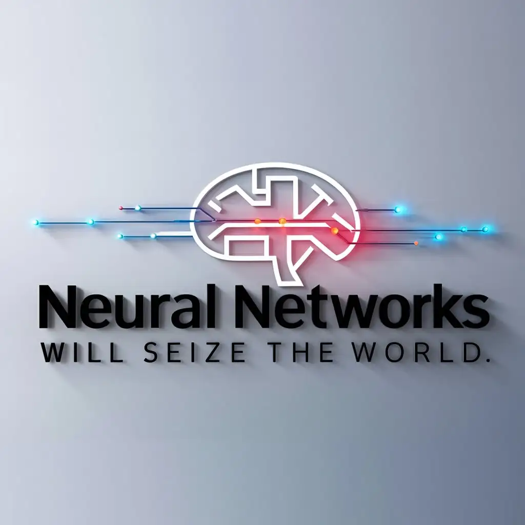 a logo design,with the text "neural networks will seize the world", main symbol:logo for a company working on neurosets,Moderate,clear background