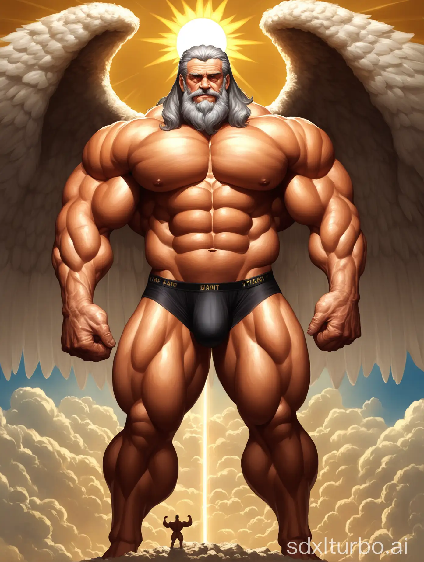 Muscular-Old-Man-Lifting-Earth-with-Sunlike-Power