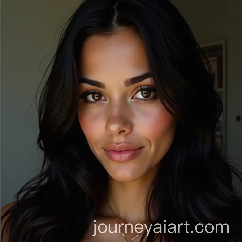 Portrait-of-a-Young-Woman-with-High-Cheekbones-and-Long-Black-Hair