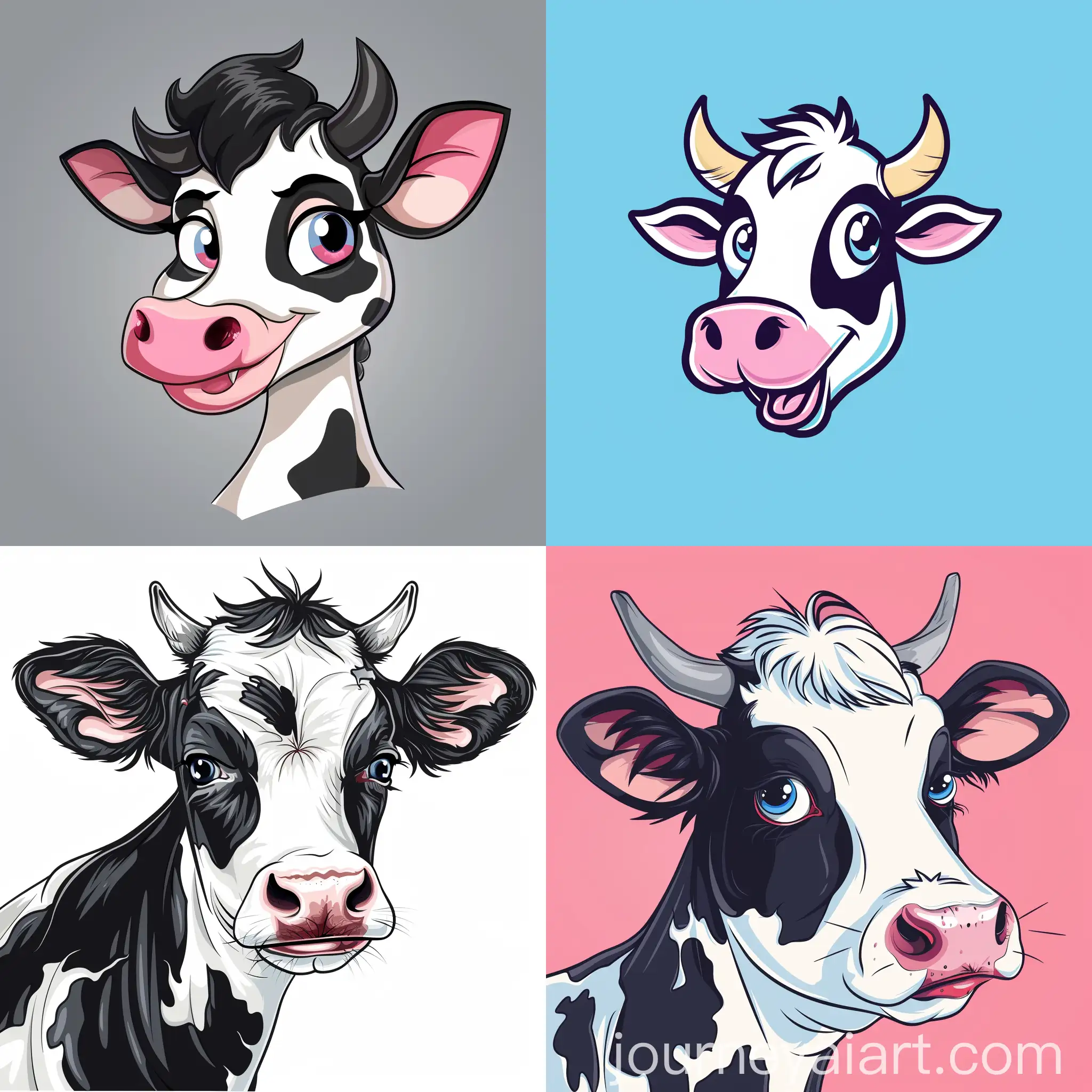 Comical-Female-Cow-Mascot-for-Skincare-Dirty-Gurdy-Skincares-Playful-Mascot-Design