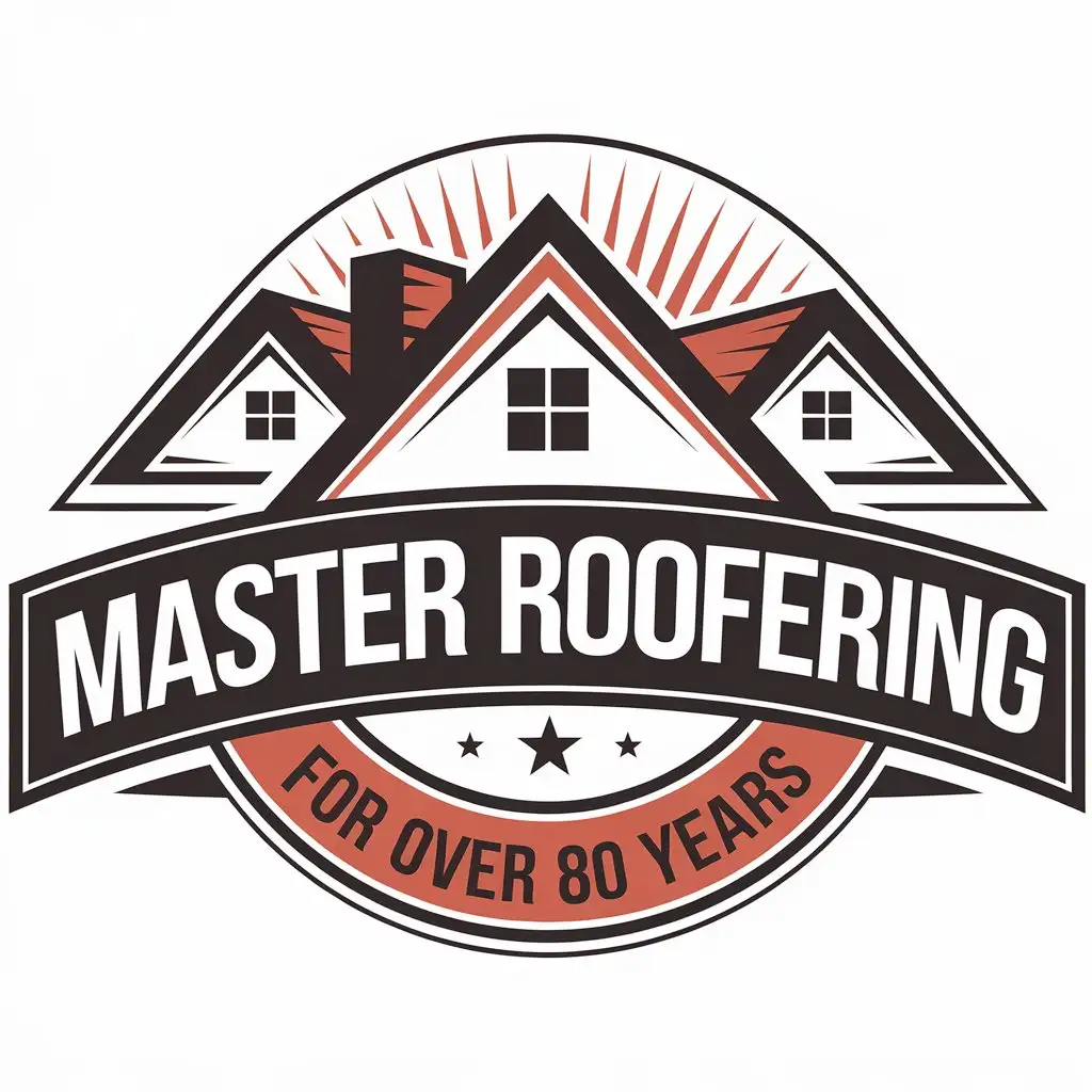 LOGO Design for Master Roofers Roofing for Over 80 Years with a Clear Sky and Modern Aesthetic