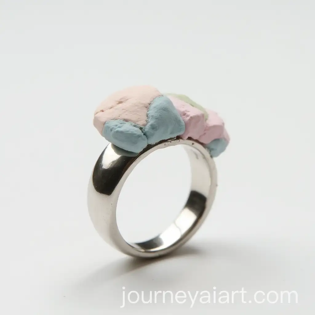 Modern-Ring-Design-with-Concrete-and-Polished-Silver-in-Pastel-Cloud-Colors