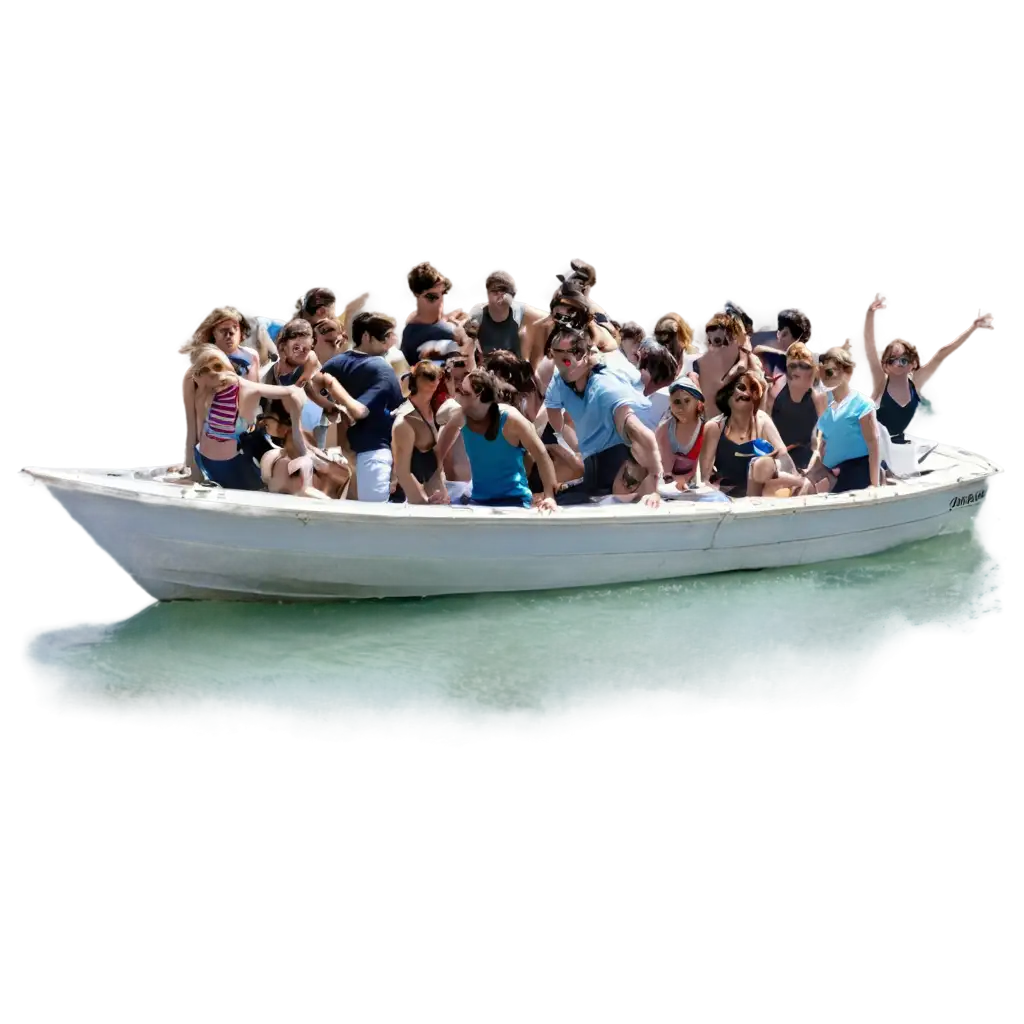 Boat-Filled-with-People-PNG-HighQuality-Image-for-Versatile-Use