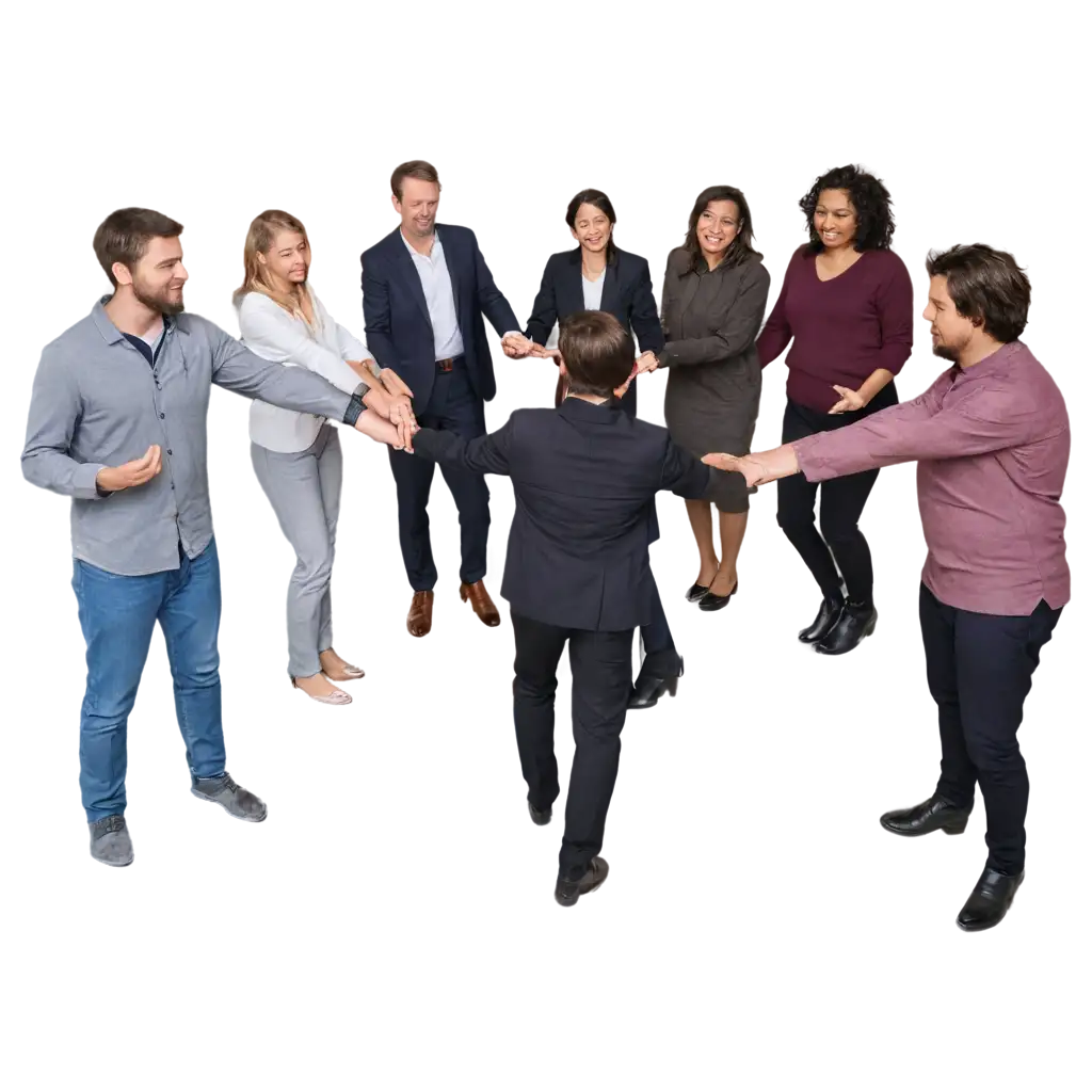 Family-Unity-Captured-Group-of-10-People-in-a-360Degree-HandinHand-Circle-PNG