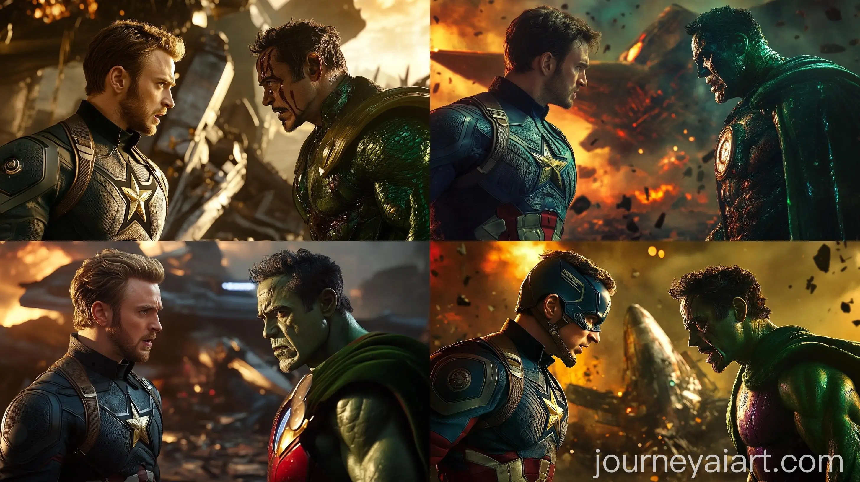 Epic-Battle-Scene-Captain-America-vs-Dr-Doom-on-a-Torn-Battlefield