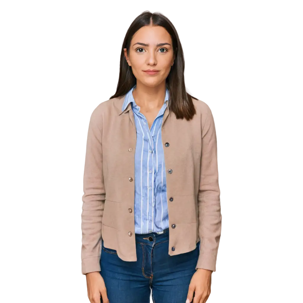 Professional-40YearOld-American-Woman-with-Photo-ID-in-Collared-Shirt-PNG-Image