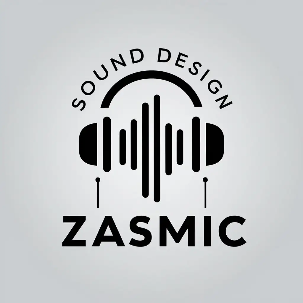 LOGO-Design-For-Zasmic-Sleek-Headphones-and-Sound-Wave-with-Clear-Background