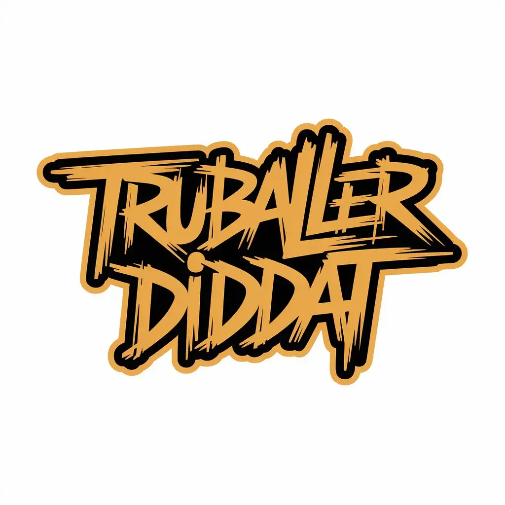 LOGO Design for Truballerdiddat Urban Graffiti Brush Font for Sports and Fitness