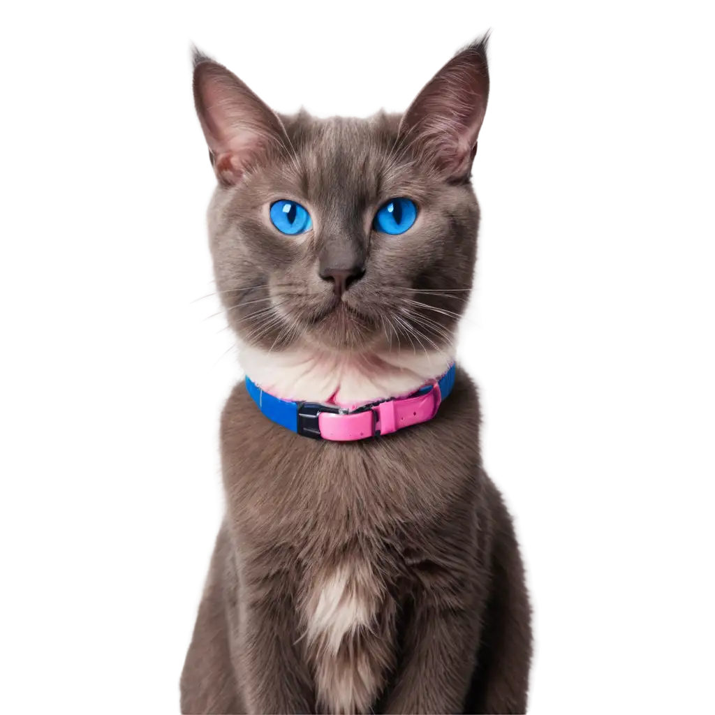 Cat-with-Pink-Collar-and-Blue-Eyes-PNG-HighQuality-Image-for-Creative-Projects