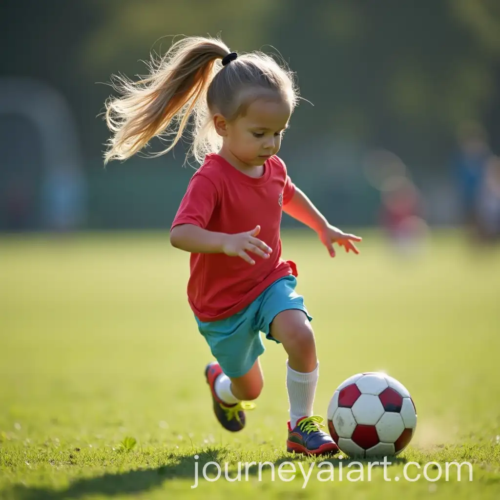 Girl-Playing-Football-in-Action-on-the-Field