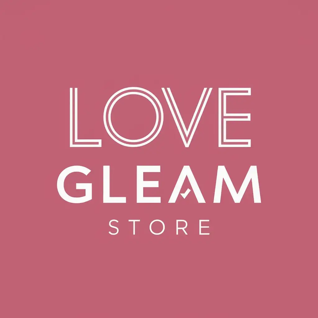 LOGO-Design-for-Love-Gleam-Store-Elegant-Lines-on-Pink-Background