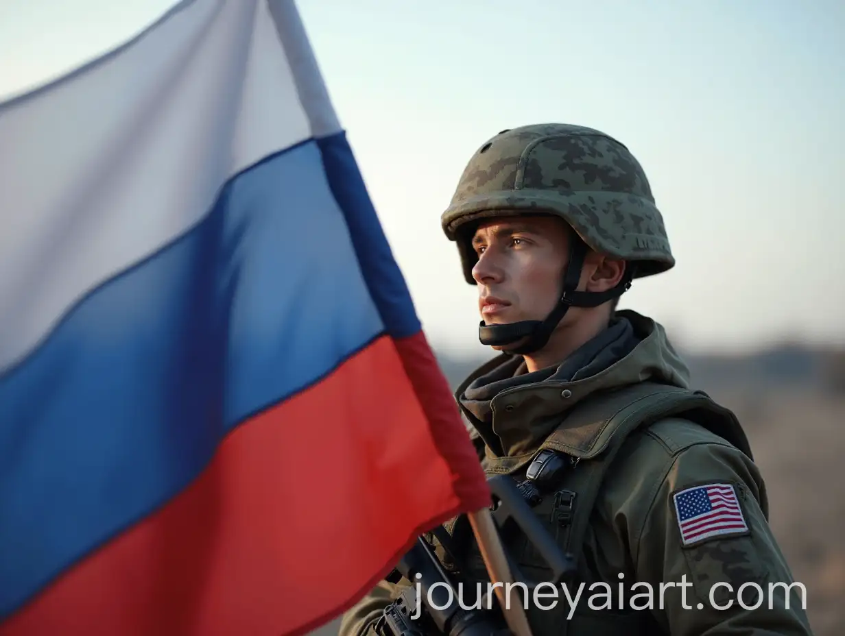 Russian-Soldier-Holding-Wagner-PMCs-Flag
