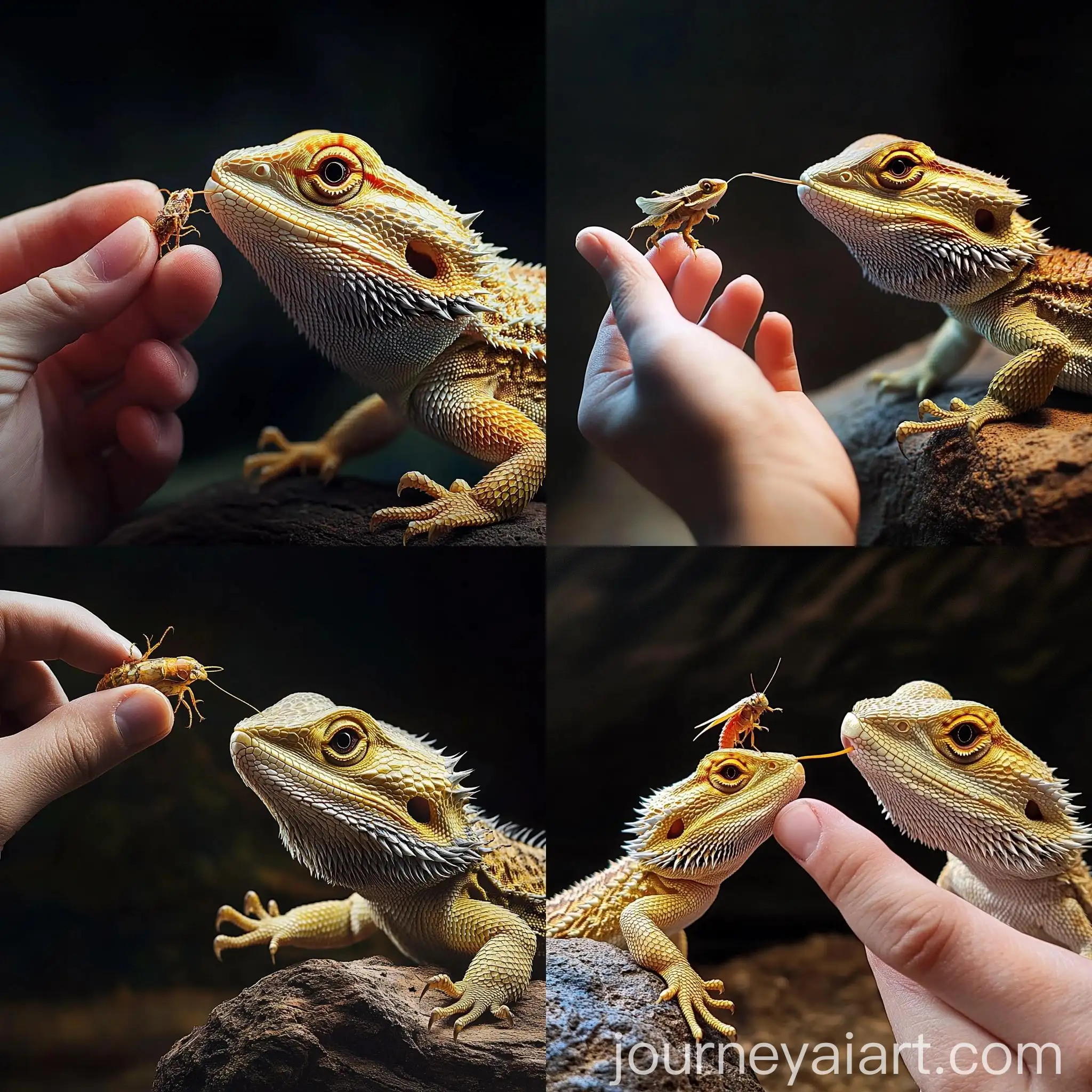 Feeding-a-Bearded-Dragon-with-an-Insect