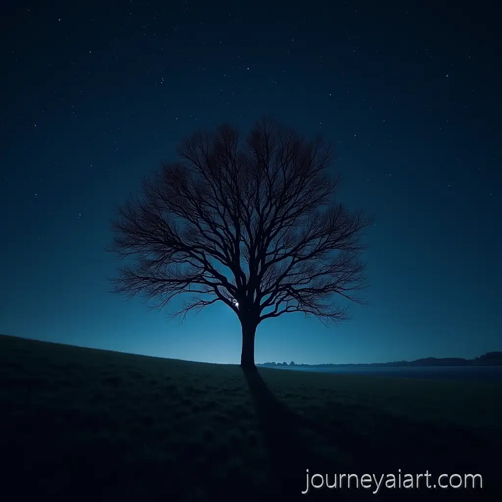Tree-Under-Starry-Night-Sky-withTree-under-Starry-Night-Glowing-Stars