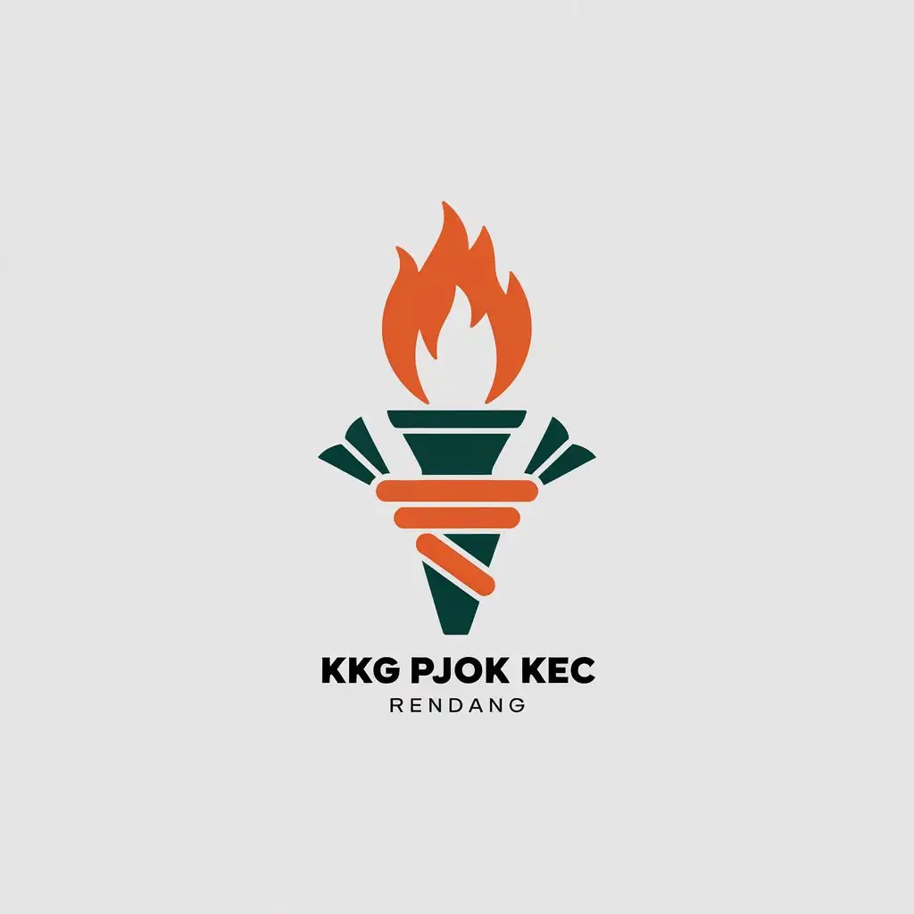 LOGO-Design-for-KKG-PJOK-Kec-Rendang-Minimalistic-Vector-with-Torch-Bracelet-Fire-Elements