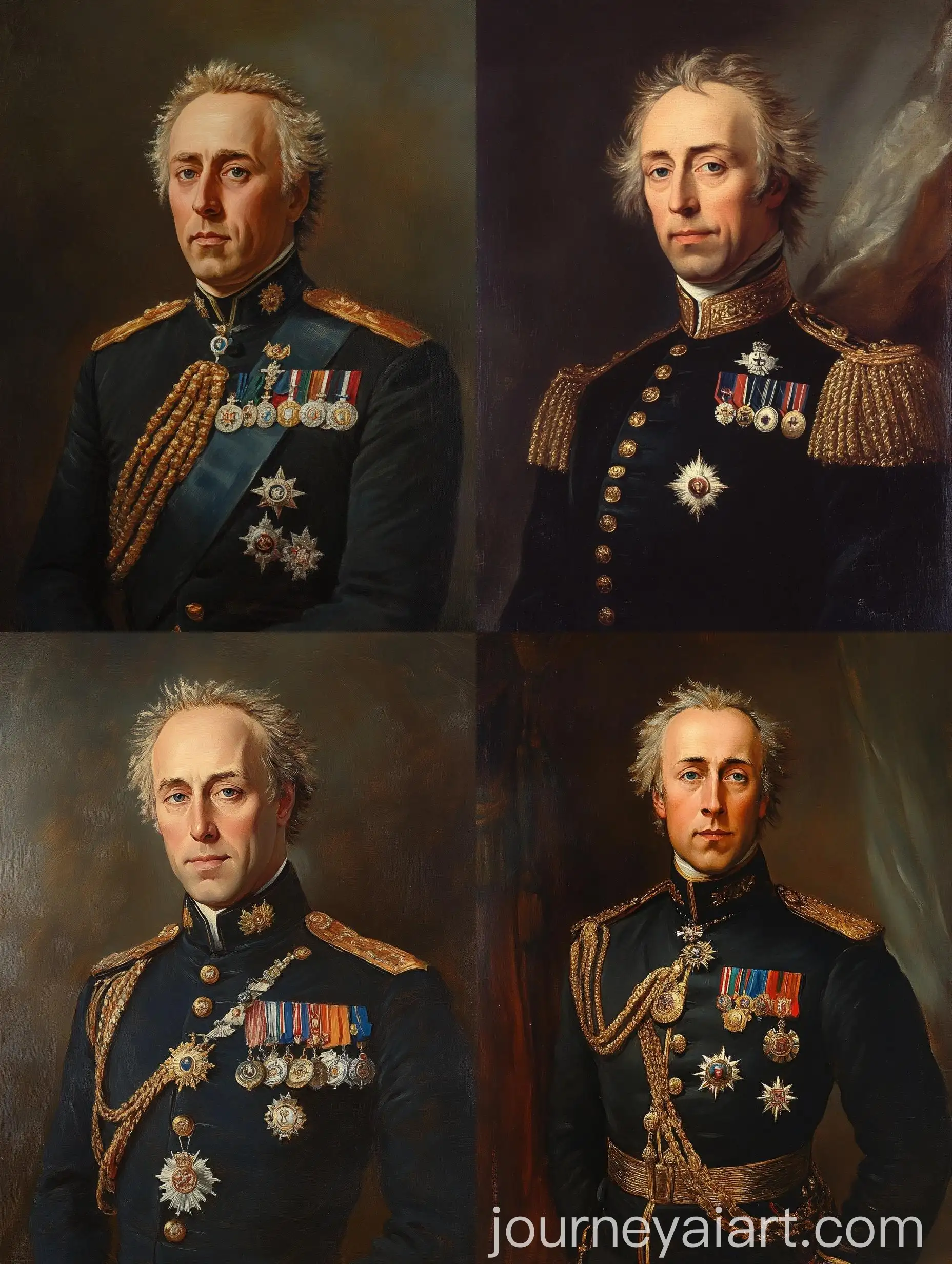 Royal-Male-in-Regal-Attire-with-Medals-and-Badges