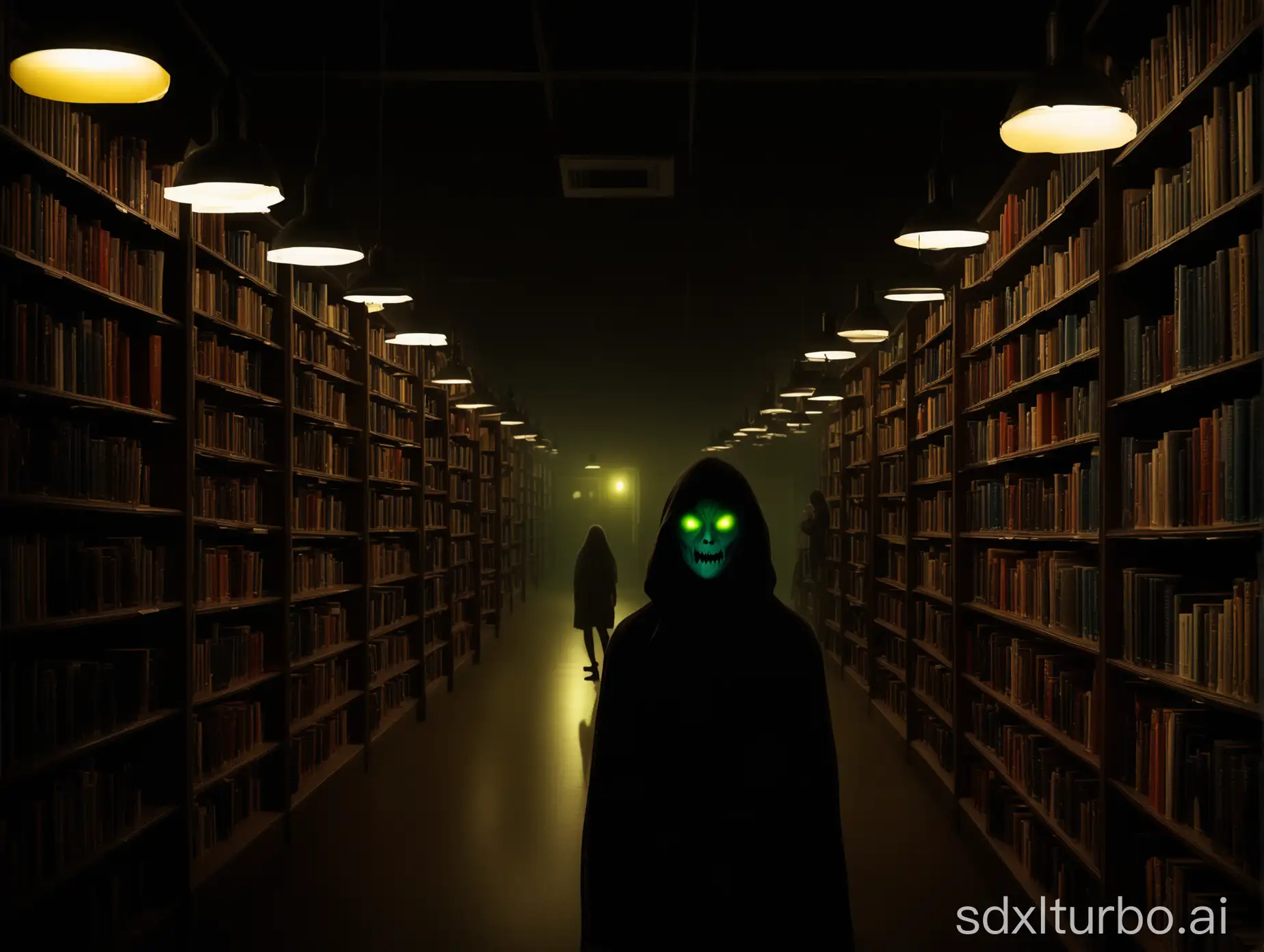 Spooky-Library-Scene-with-Mysterious-Stranger-at-Night