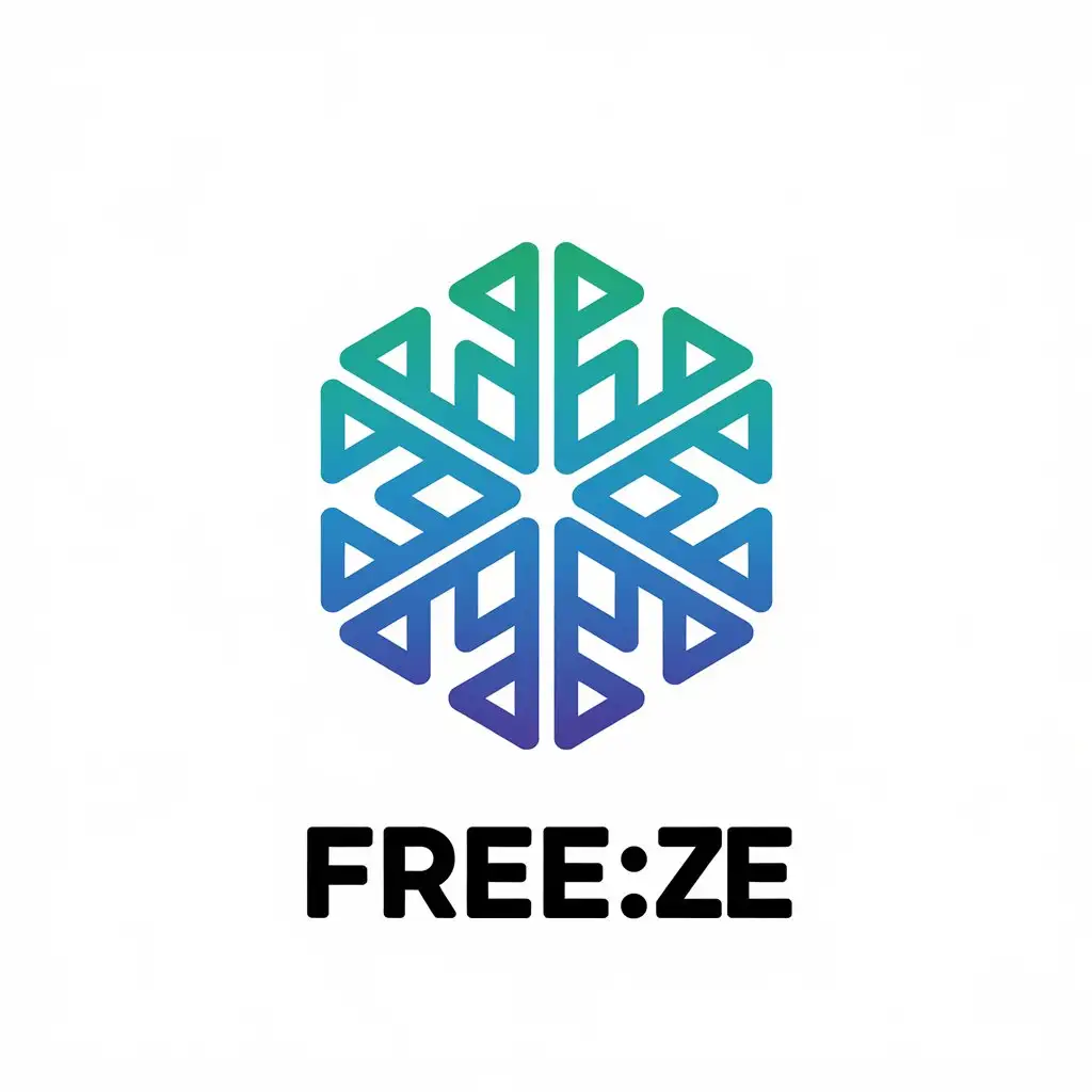 LOGO Design for FREEZE Cube of Ice and Snowflake Symbol in Moderate Style for Entertainment Industry