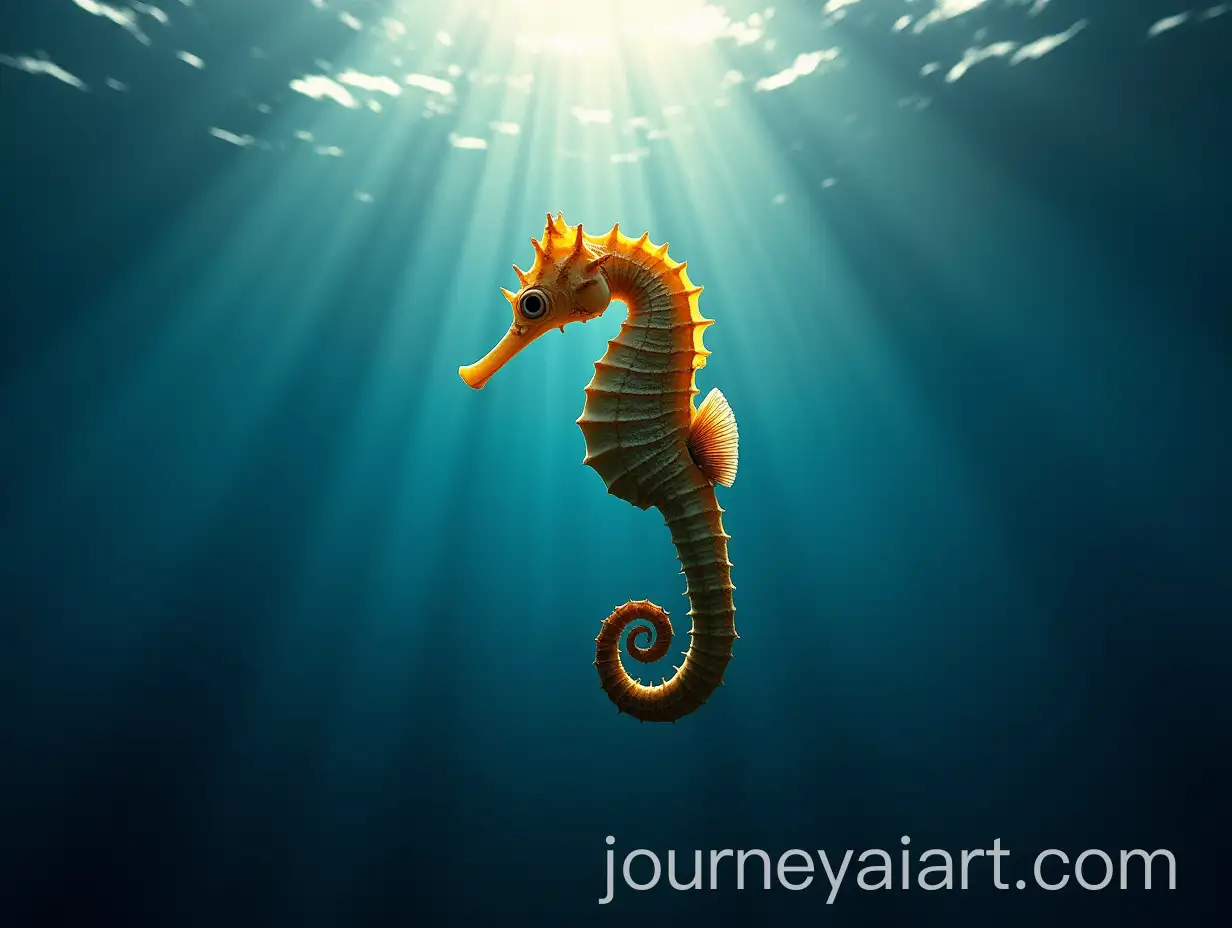 Realistic-Seahorse-with-MondAI-Art-Prompt-ExpansionrianInspired-Colors-Swimming-Under-the-Sea
