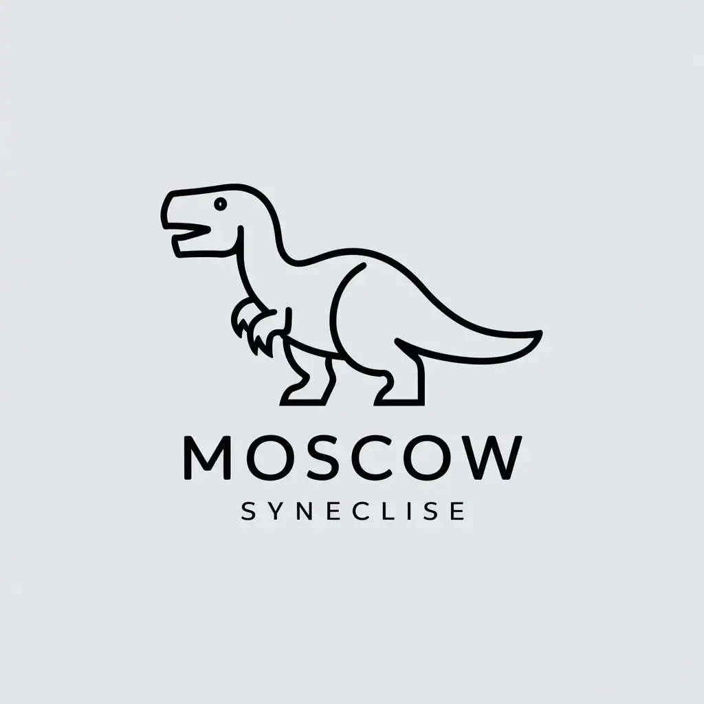 a logo design,with the text "Moscow syneclise", main symbol:Dinosaur,Moderate,be used in Retail industry,clear background