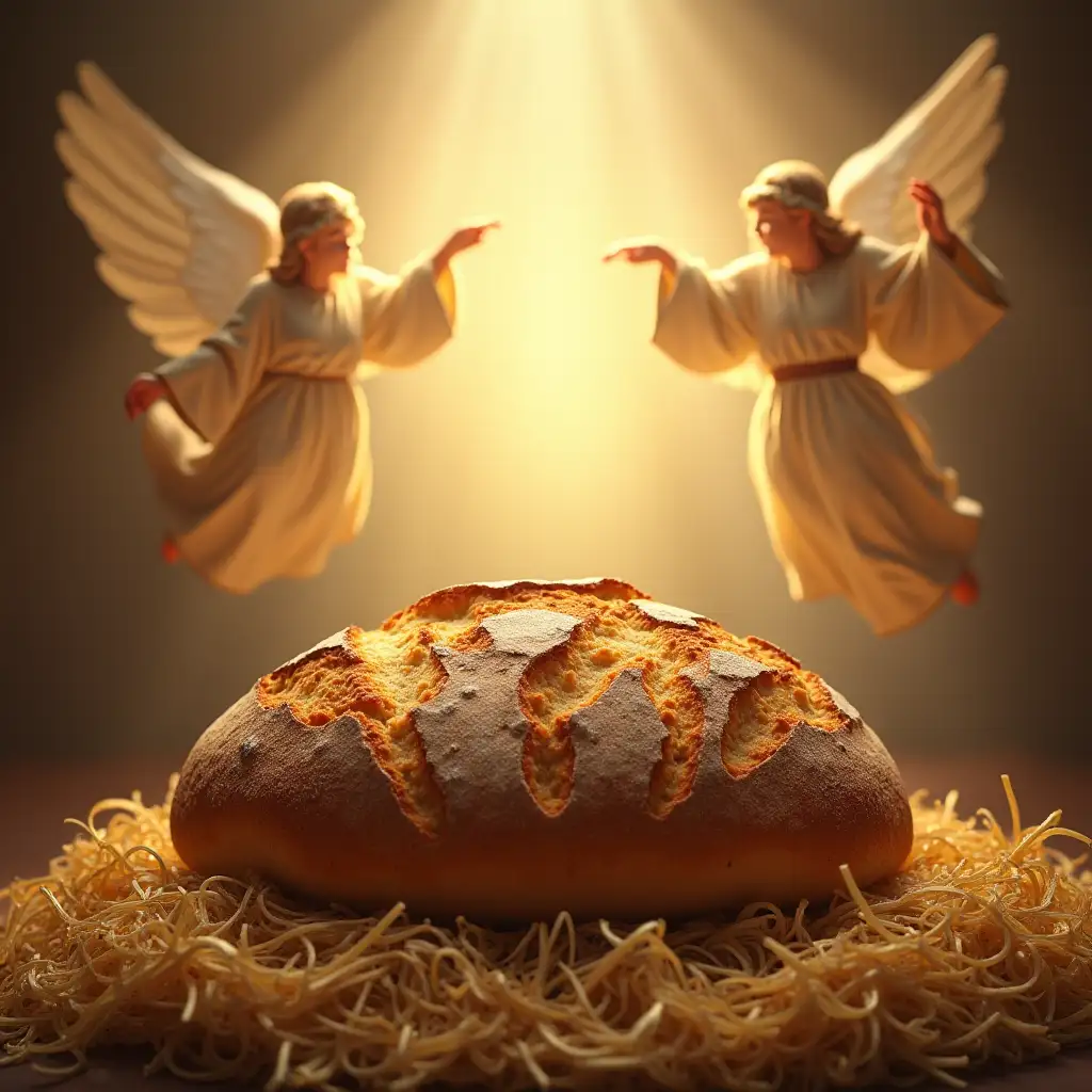 Holy Loaf of Bread Surrounded by Angels in Bethlehem