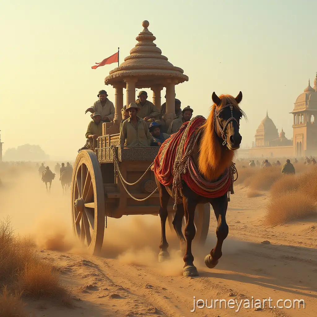 Ancient-Hampi-Stone-Chariot-in-Historic-Indian-Temple-Complex