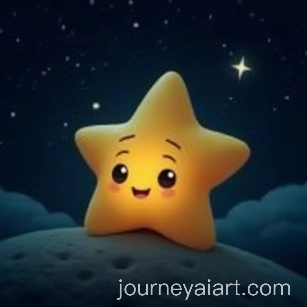 Cheerful-Glowing-Star-in-a-Twinkling-Night-Sky