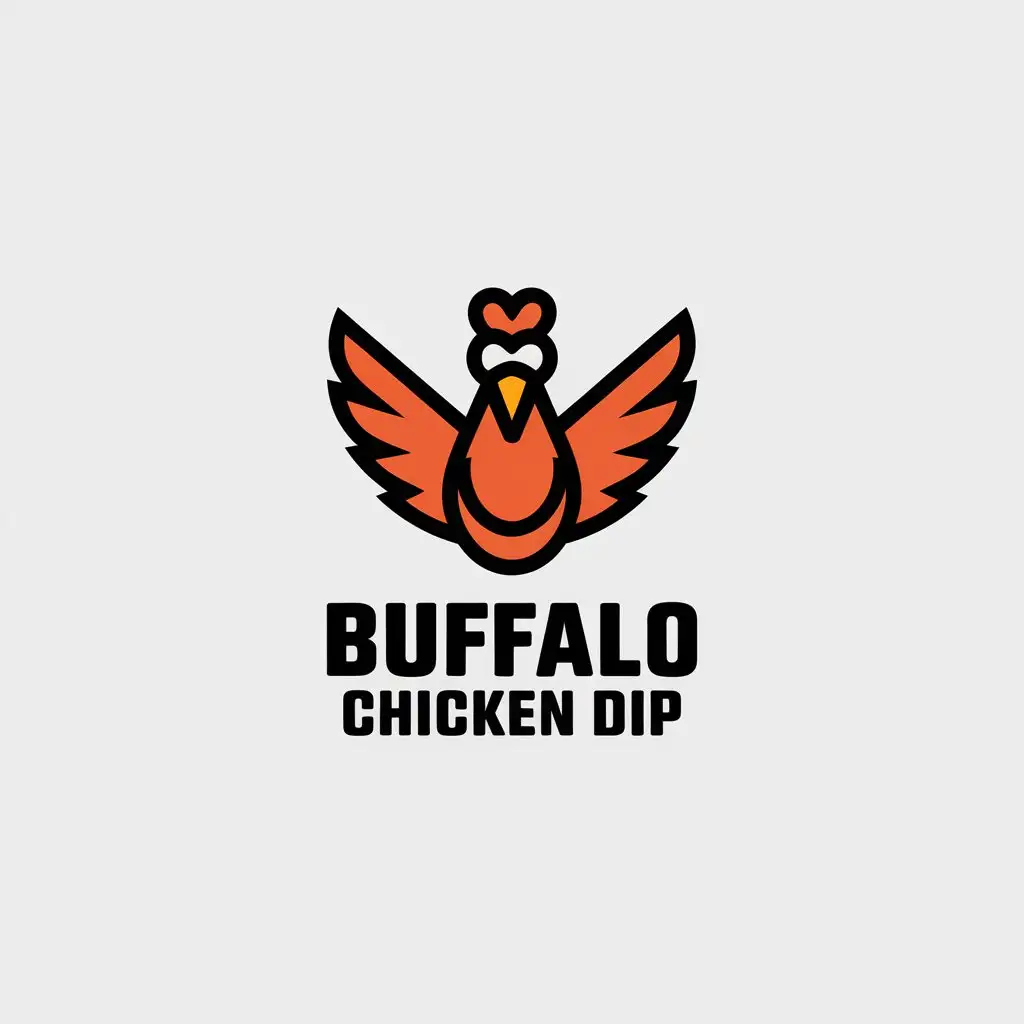 LOGO Design for Buffalo Chicken Dip Minimalistic Chicken Symbol for Events Industry with Clear Background