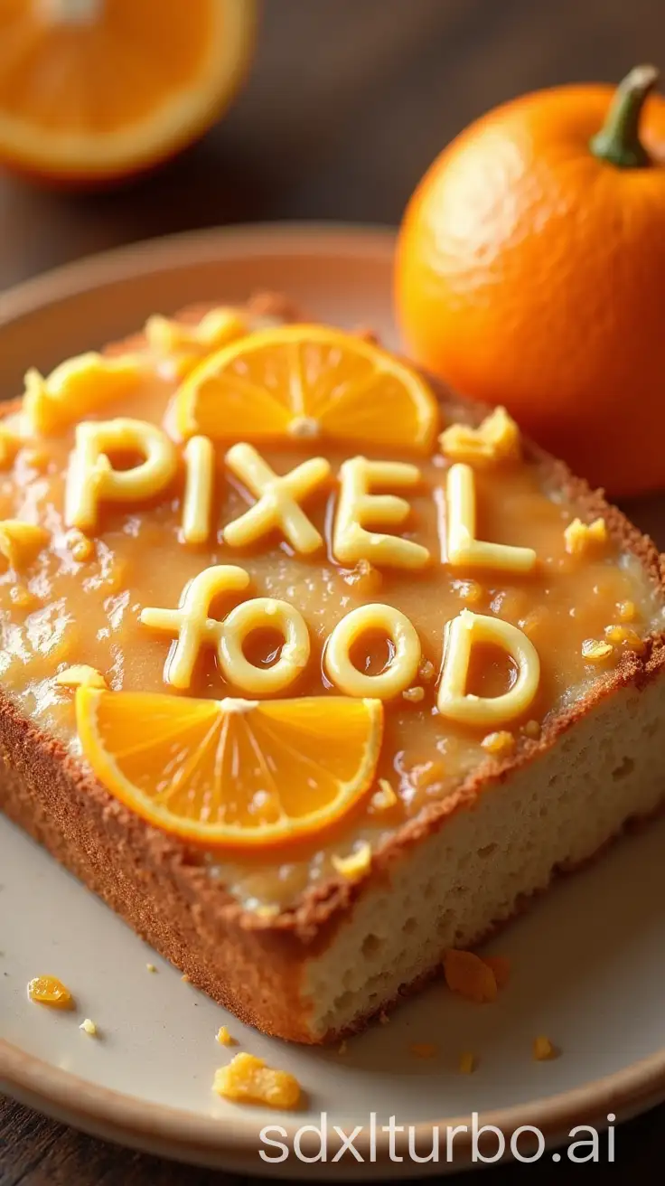 Delicious-Sweet-Orange-Bread-with-Caramelized-Slices-and-PIXEL-FOOD-Cream