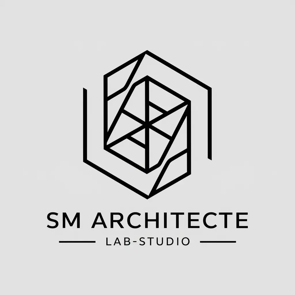 LOGO Design For SM Architecte LabStudio Parametric Geometry in Vector Logo Design