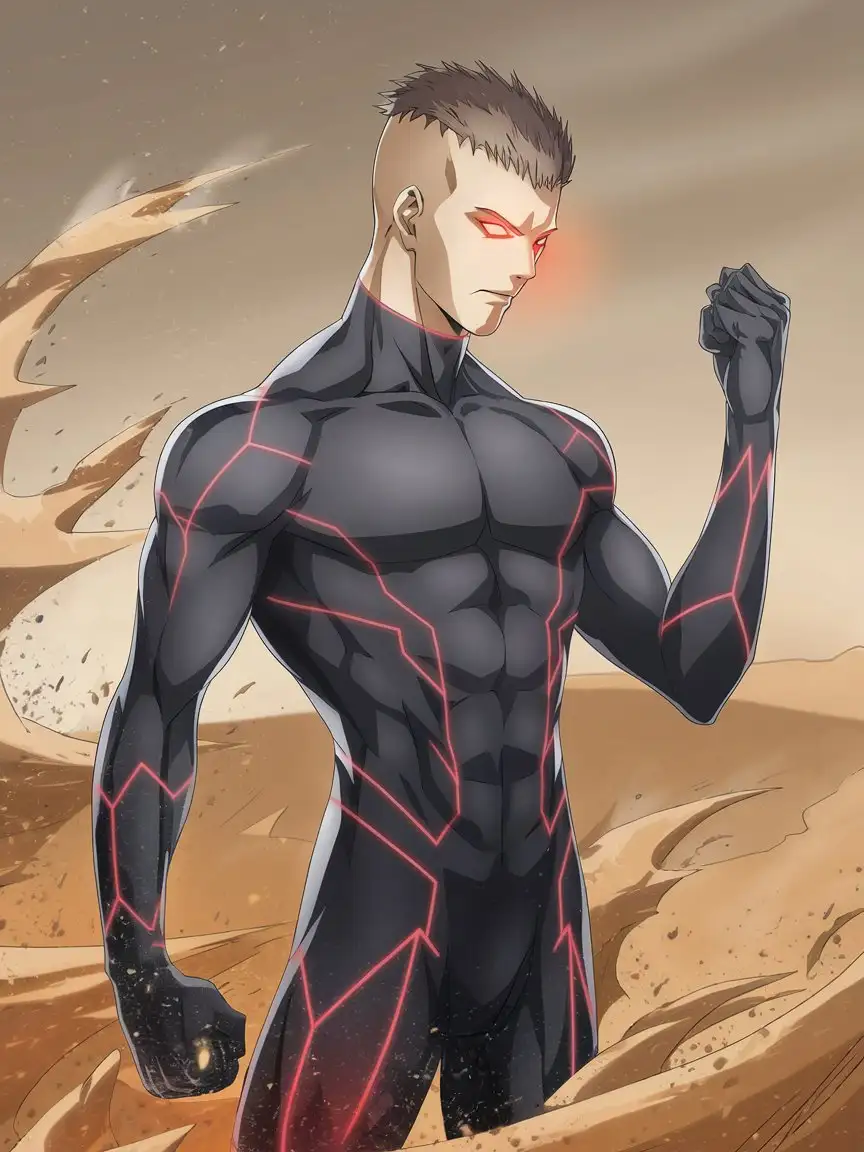 Athletic-Anime-Character-in-a-Desert-with-Glowing-Elements