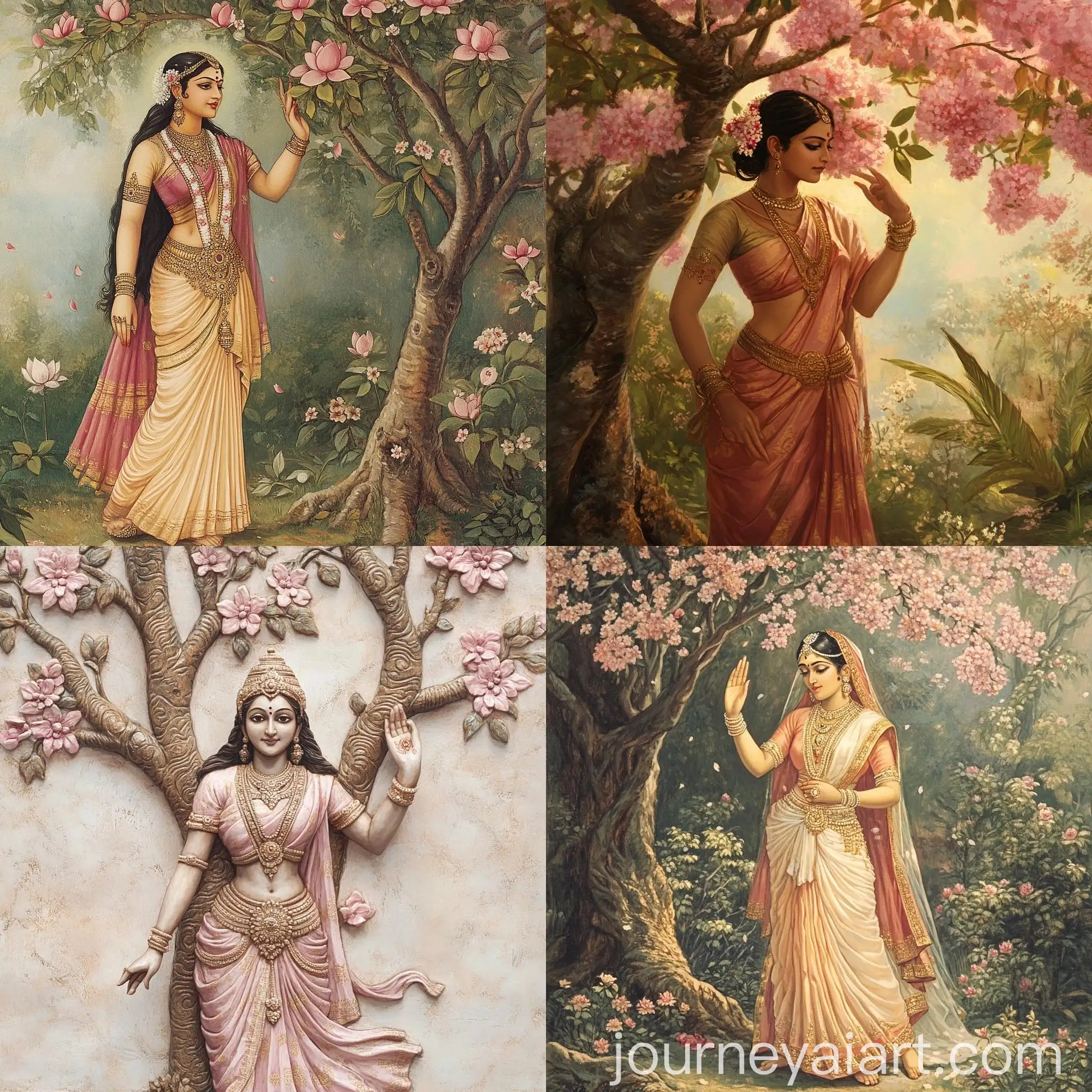 Serene-Maha-Maya-Devi-under-Blooming-Sal-Tree