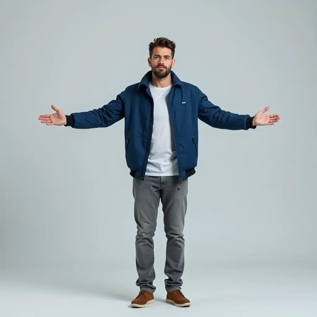 Young-Man-in-Blue-Jacket-and-Grey-Pants-with-Arms-Outstretched