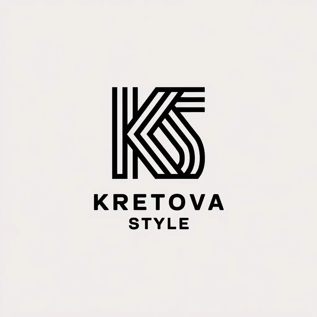 a vector logo design,with the text "Kretova Style", main symbol:KS,Minimalistic,clear background