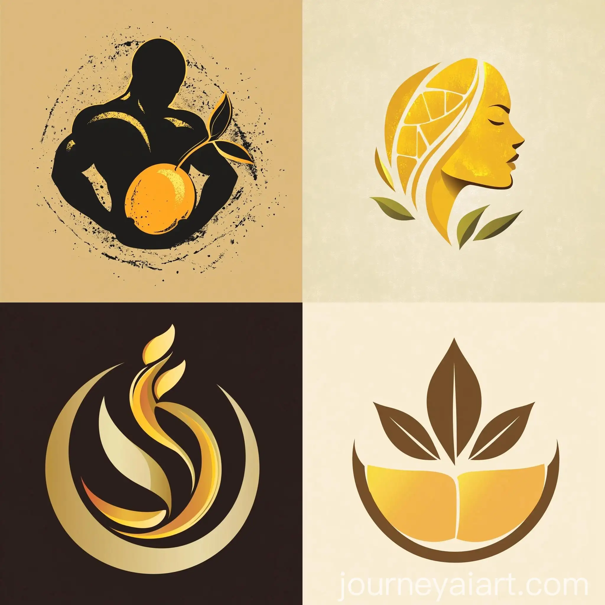 Luxury-Personal-Trainer-Logo-Design-in-Gold-and-Sepia-Tones