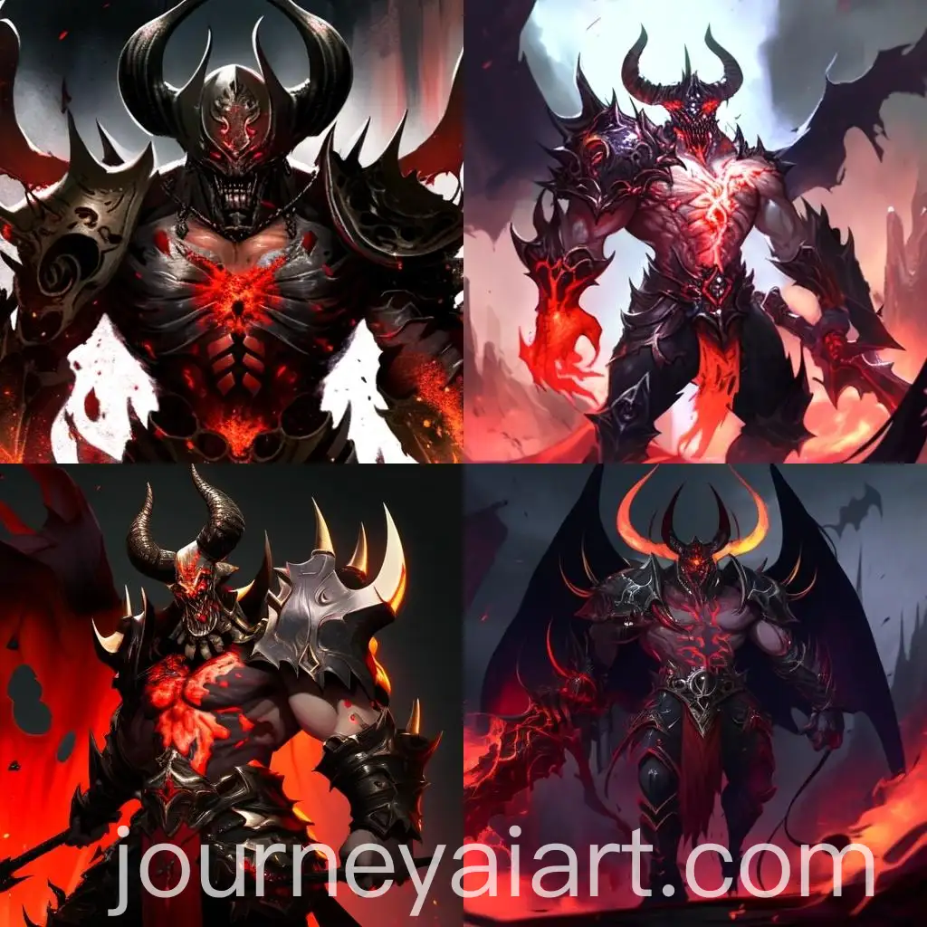 Male-Demon-with-Crazy-Expression-Red-Horns-and-BloodyMetal-Armor