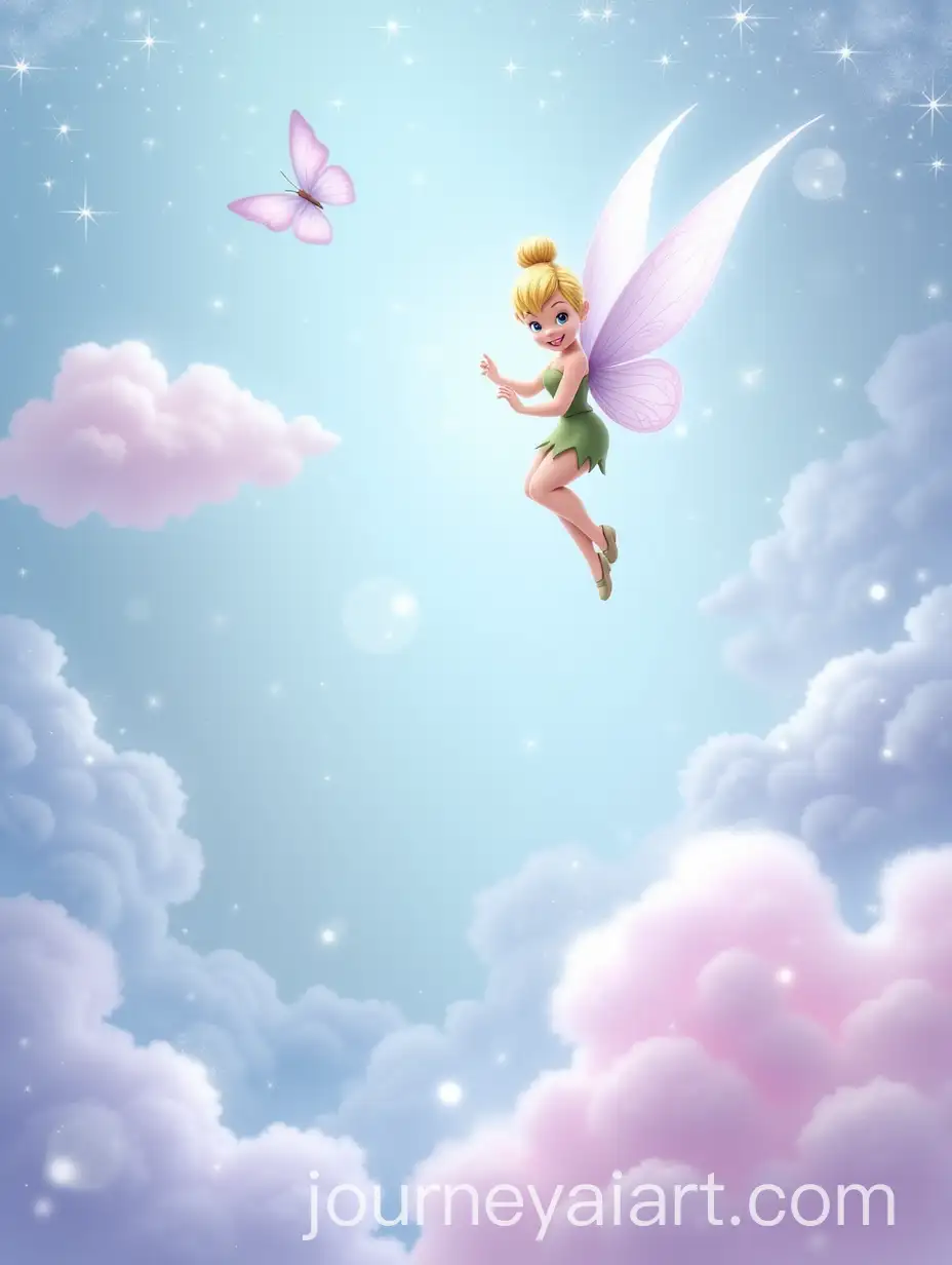 Dreamy-Butterfly-and-Tinker-Bell-Scene-in-Soft-Pastel-Colors