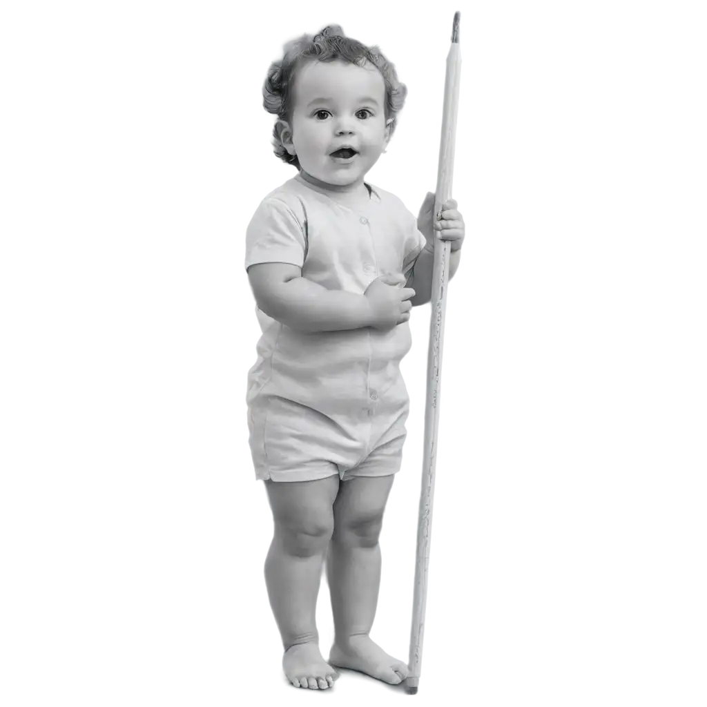 Cute-Baby-in-Pencil-Black-and-White-PNG-HighQuality-Transparent-Image-for-Creative-Projects