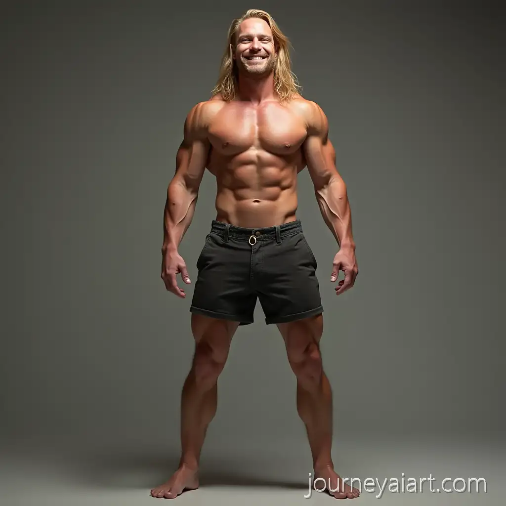 Muscular-Blond-ManAI-Image-Prompt-Expansion-with-Long-Hair-and-Genuine-Smile-Standing-Beside-Normal-Silhouette