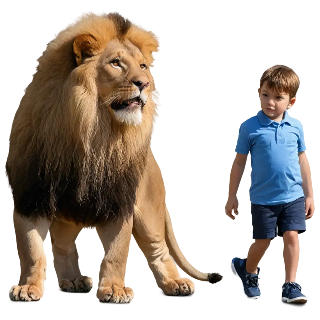 Stunning-Lion-with-Boy-PNG-Image-Perfect-for-HighQuality-Projects